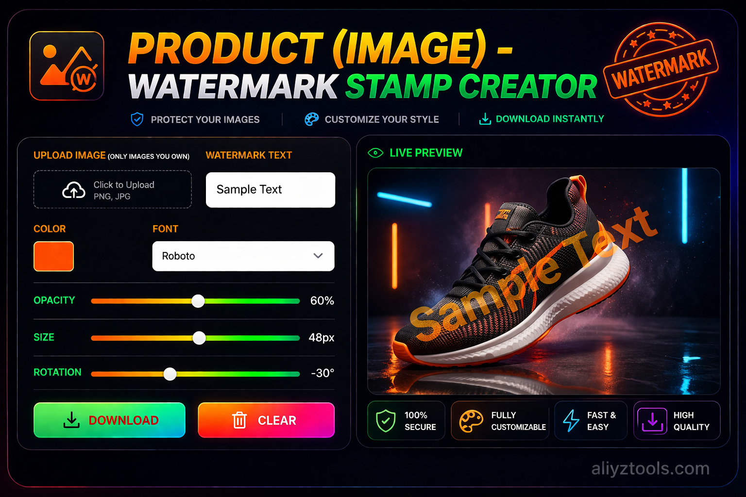 Product Image Watermark Creator
