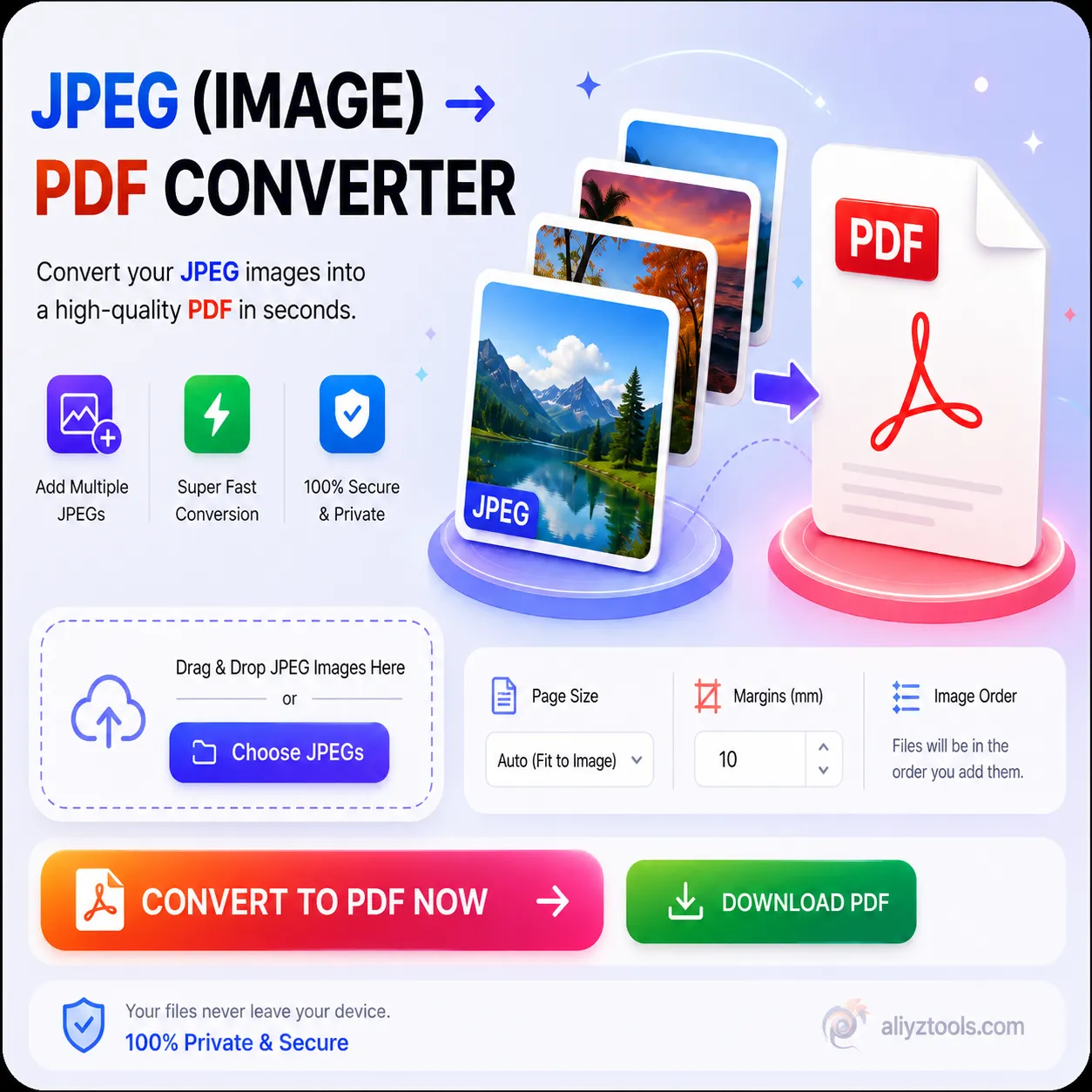 JPEG image to PDF Converter