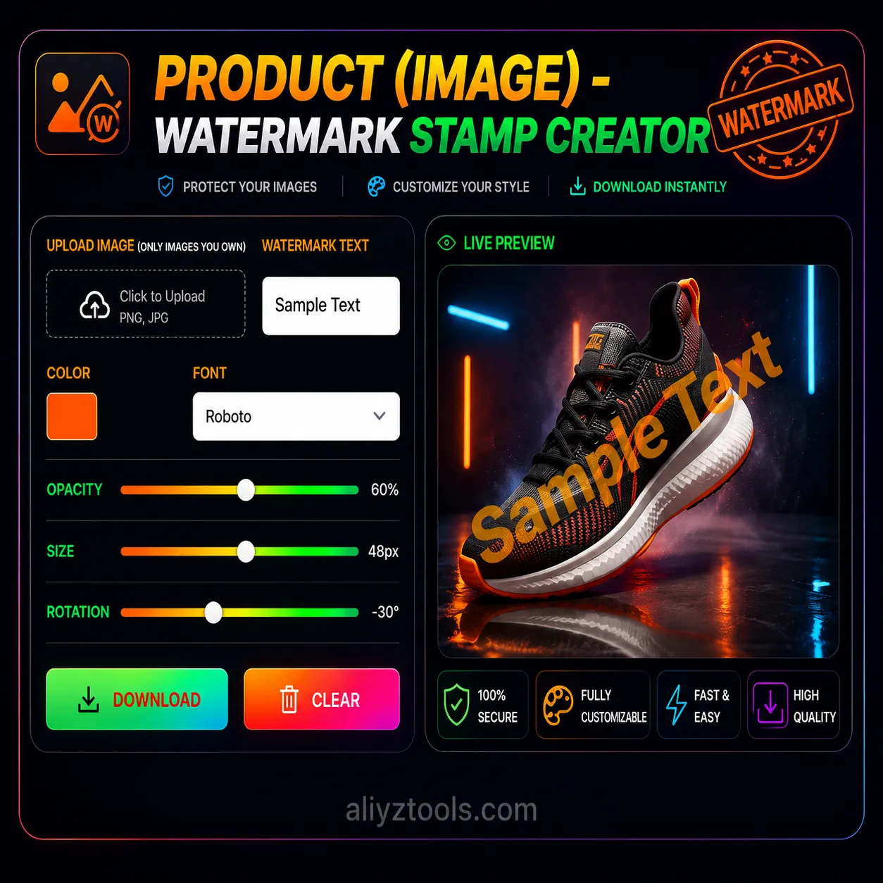 Product (Image) Watermark Creator